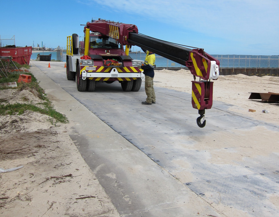 Beach Access with Temporary Road Composite Mats
