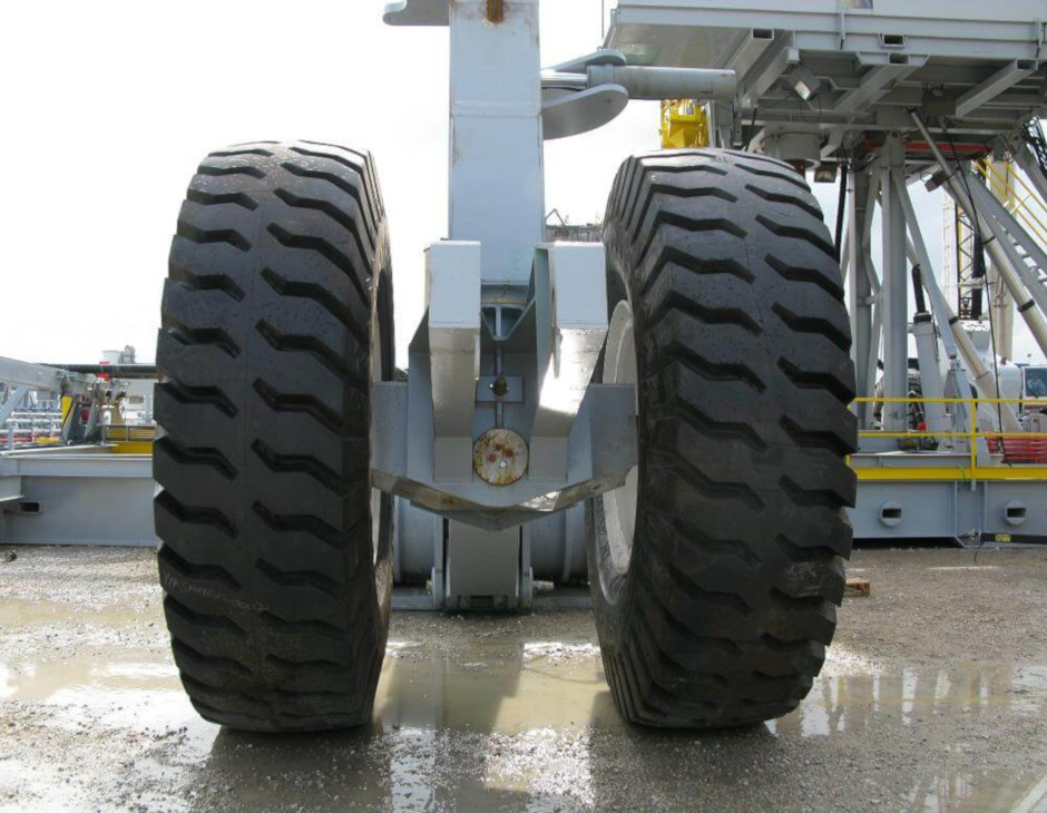 Heavy tyres on top of DuraBase matting