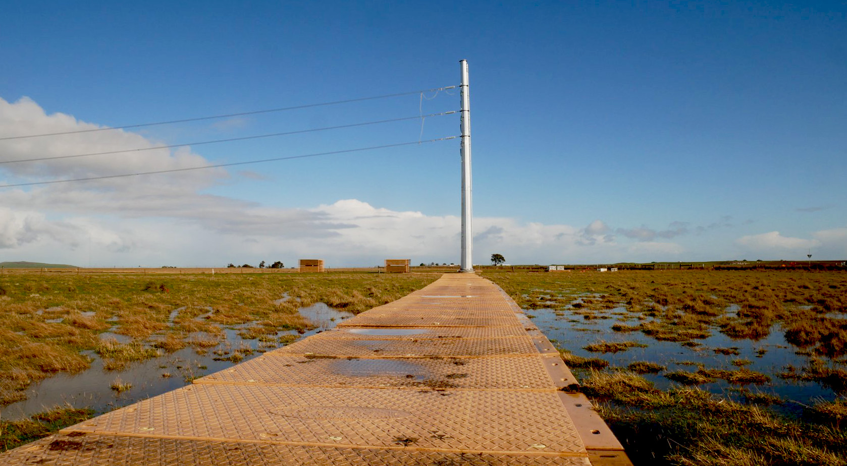 Erosion Control Matting for Transmission Line Installation