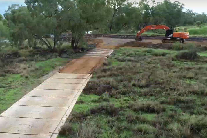 Temporary Roadway Matting for Rail Repairs