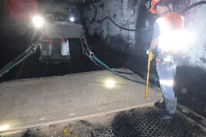 Eliminating Hazards In Underground Coal Mine Development Roads With Composite Matting