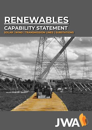 JWA Capability Statement - Renewables and Utilities
